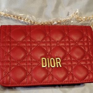 CD Red clutch shoulder bag
